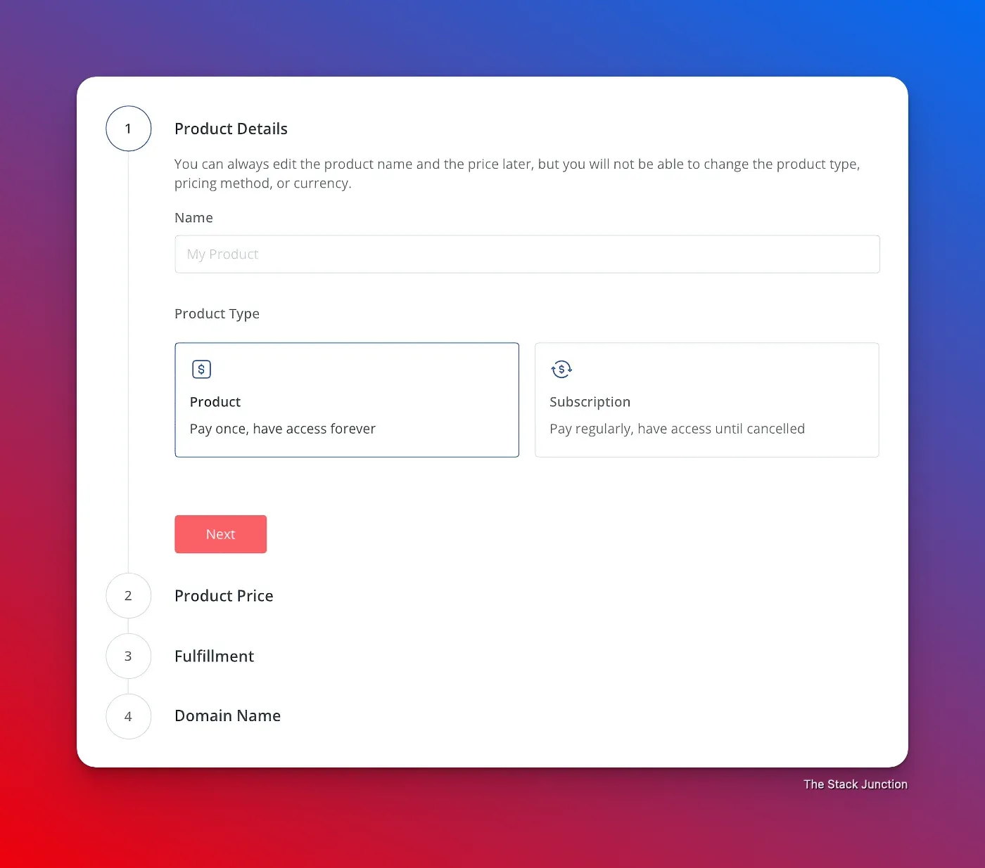 A screenshot of the overview process of setting up monetization on ConvertKit.