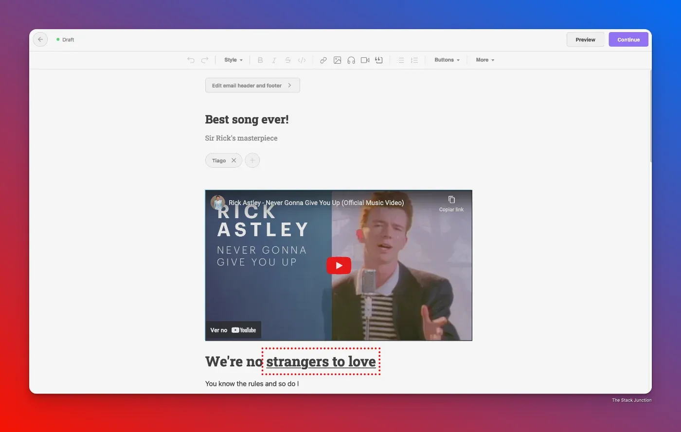 Substack editor to write posts and publish content.