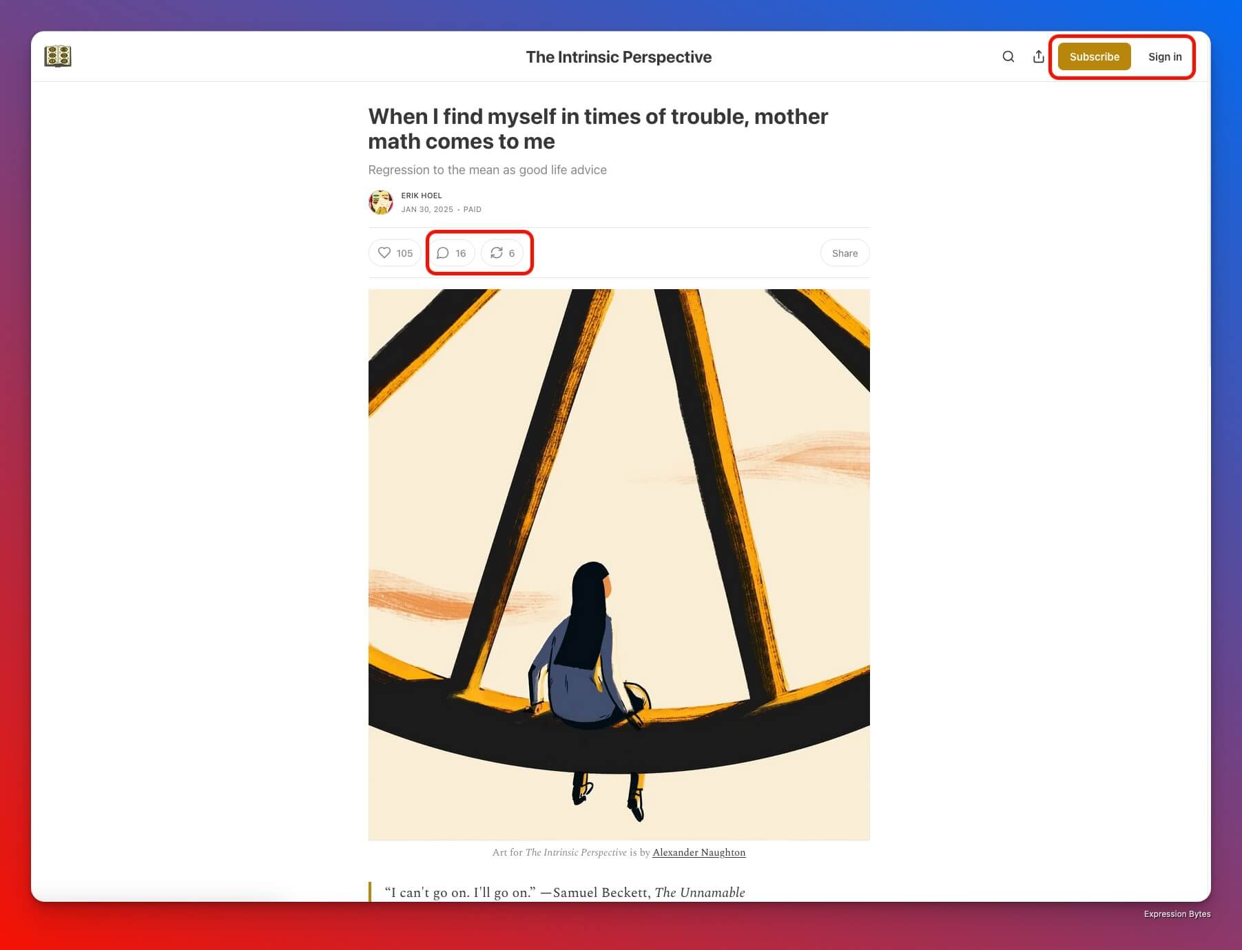 The Intrinsic Perspective website.